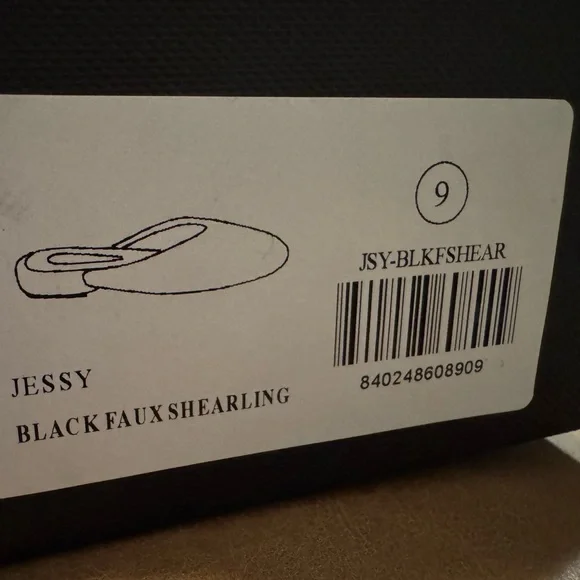 Yosi Samra Jessy Faux Shearling Mule Black Fuzzy Slippers - Picture 9 of 14